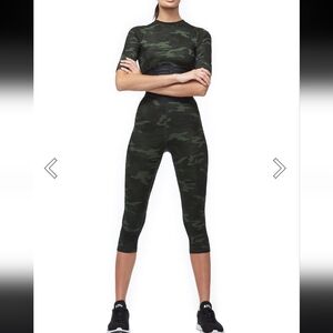 Good American Green Camo Leggings & Top
